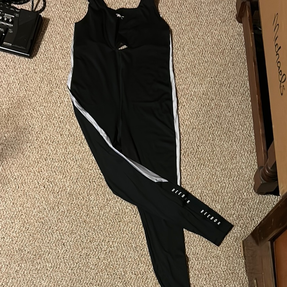 Reebok Black and White Jumpsuit